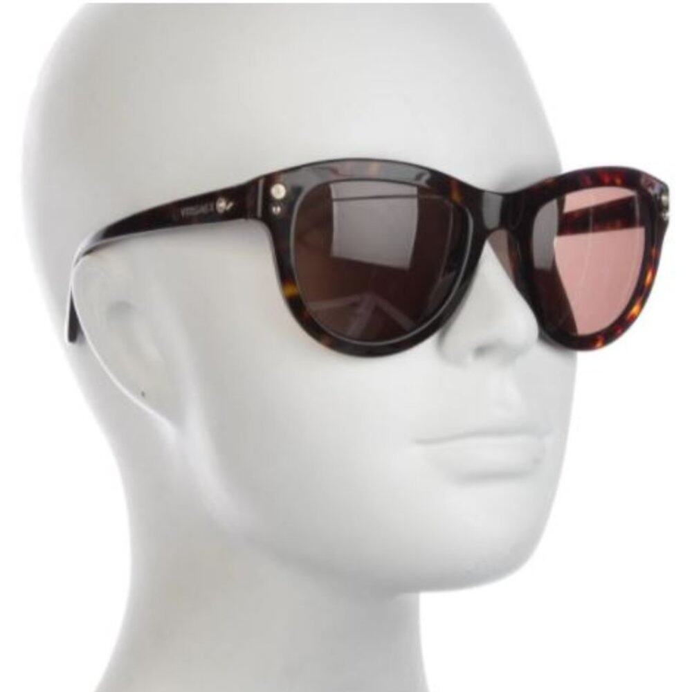 Versace Sunglasses BROWN Tortoiseshell Classic Luxe Designer Round Cat Eye $800